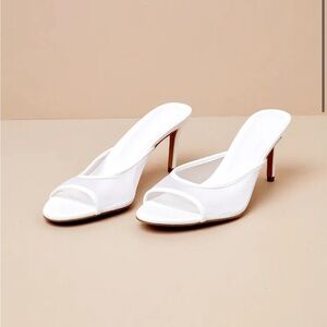 LuLu’s Sheer White Heels - NWOT